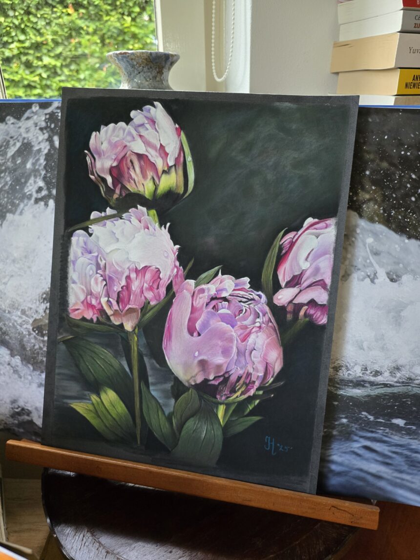 Pioenrozen met Pastel